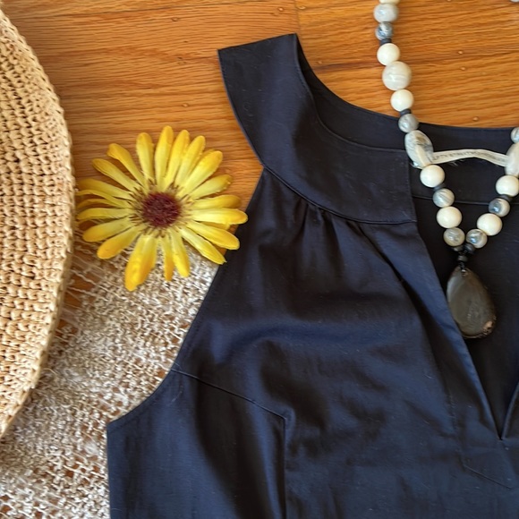 🌺 SAKS; Twelfth Street By Cynthia Vincent; Little Black Cotton Dress; Size Med! - Picture 10 of 11